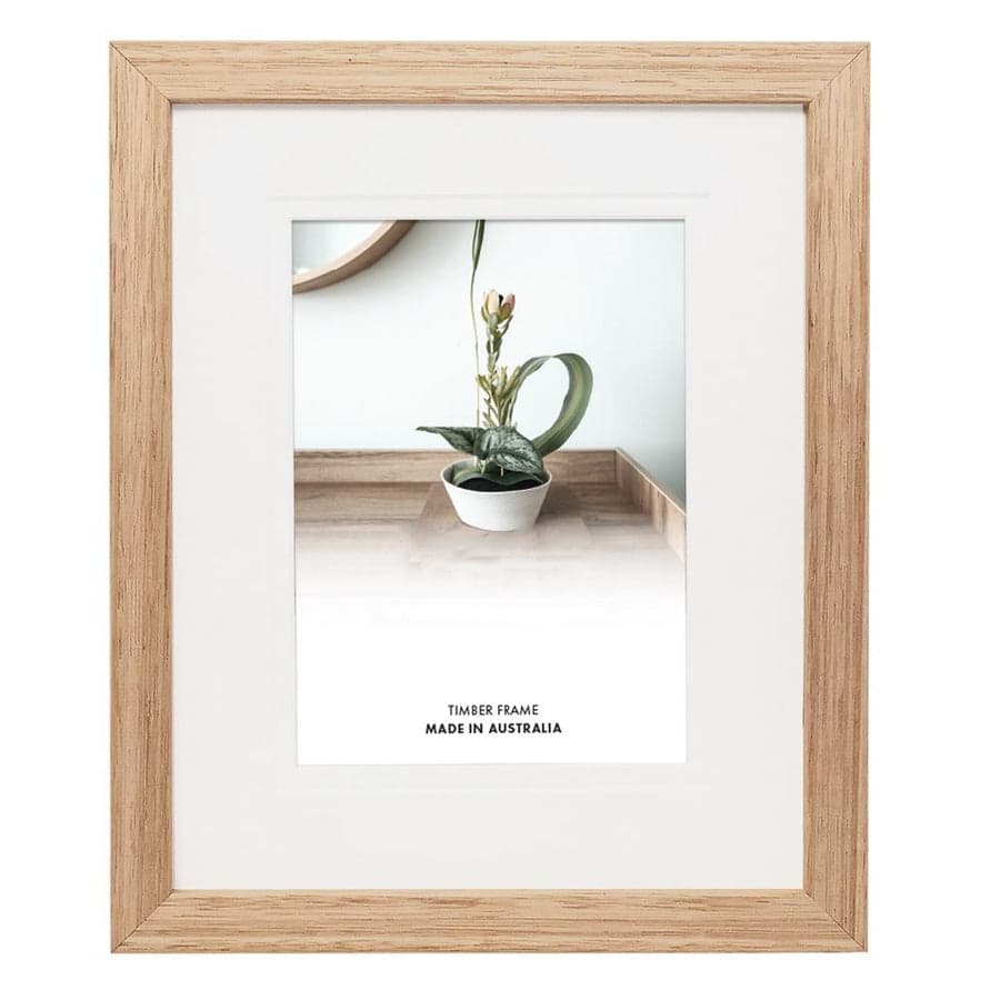 10x12" Oak timber frame with matboard to suit 6x8" photo