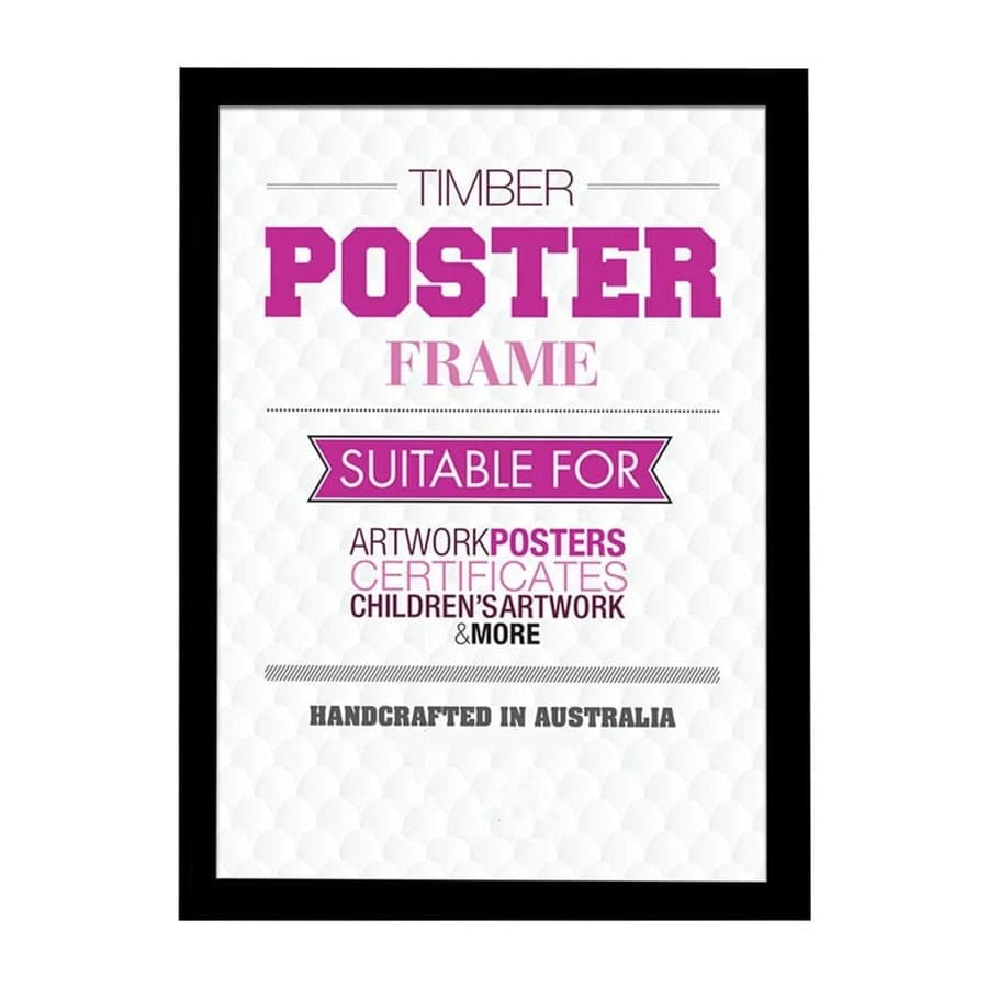 A4 Black Timber Poster Frame