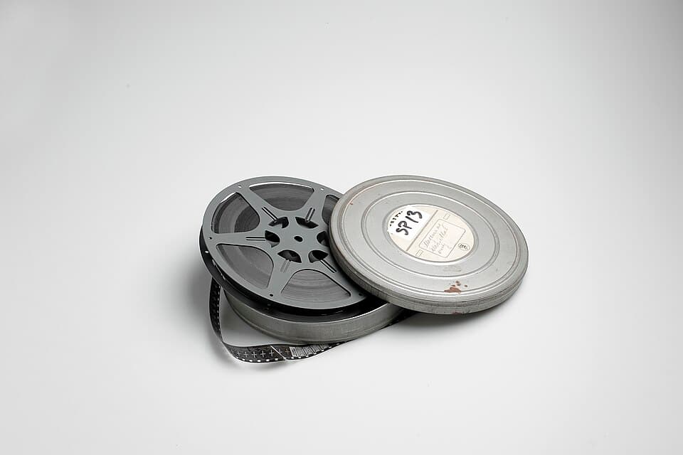 16mm film reel from the Danish Broadcasting Corporation archive