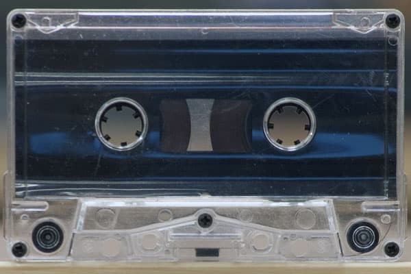 Transparent compact audio cassette tape