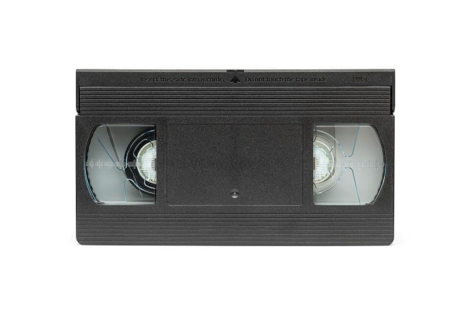 VHS videocassette, front view