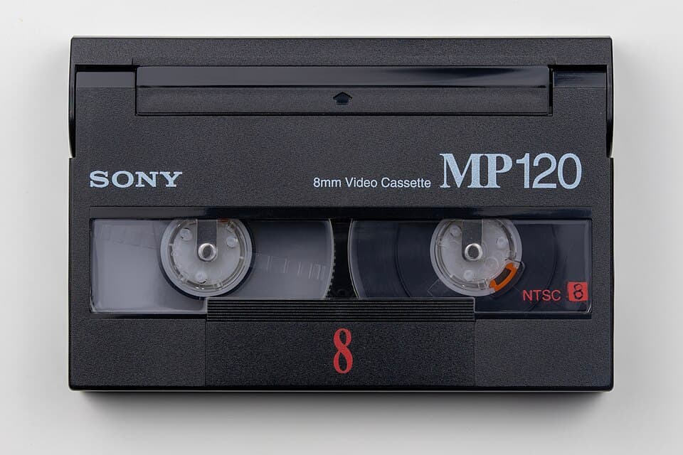 Sony MP120 Video8 cassette, front view
